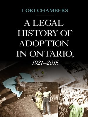 cover image of A Legal History of Adoption in Ontario